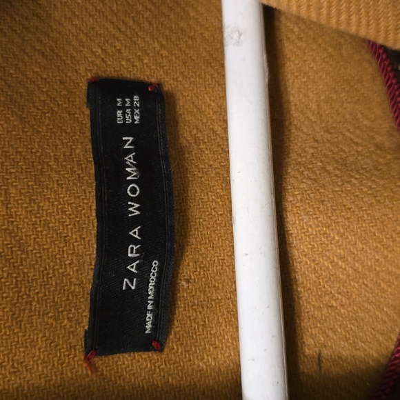 Zara Camel Wool Blend Coat M - Picture 4 of 5